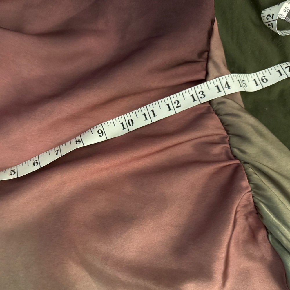 Zara Burgundy and Teal Gradient Midi Dress - Picture 11 of 11